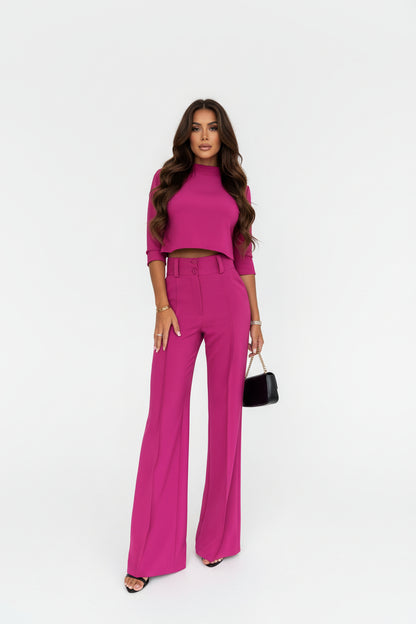 Sofía | Conjunto Top corto y Pantalón ancho